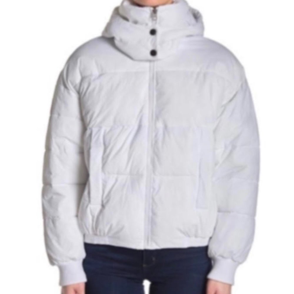 Lucky Brand Short Hooded Puffer Jacket